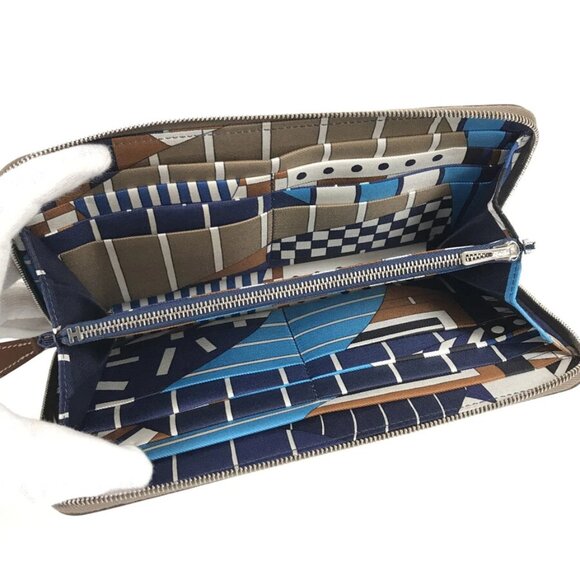 HERMES Azap Long Silkine Long wallet Round zipper - Picture 7 of 16